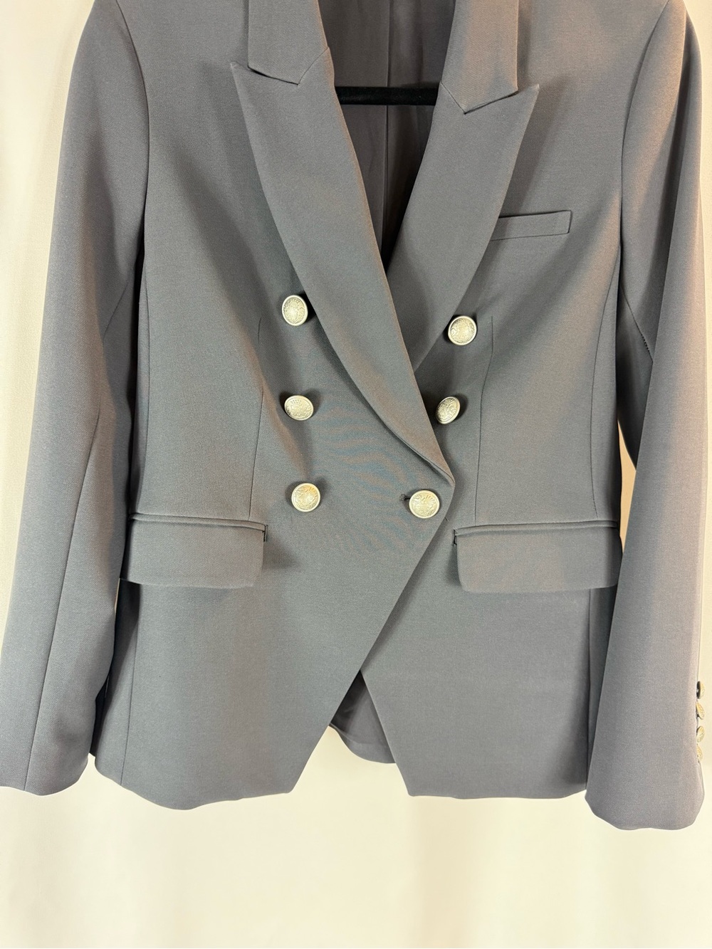 Express Women's Double-Breasted Blazer in Gray with Decorative Buttons size: S - Picture 4 of 14
